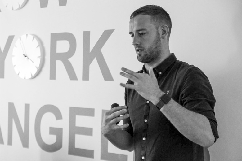 Harry Roberts leading a performance workshop in the Xfive office in 2017